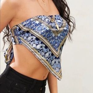 SHEIN bandana tube top